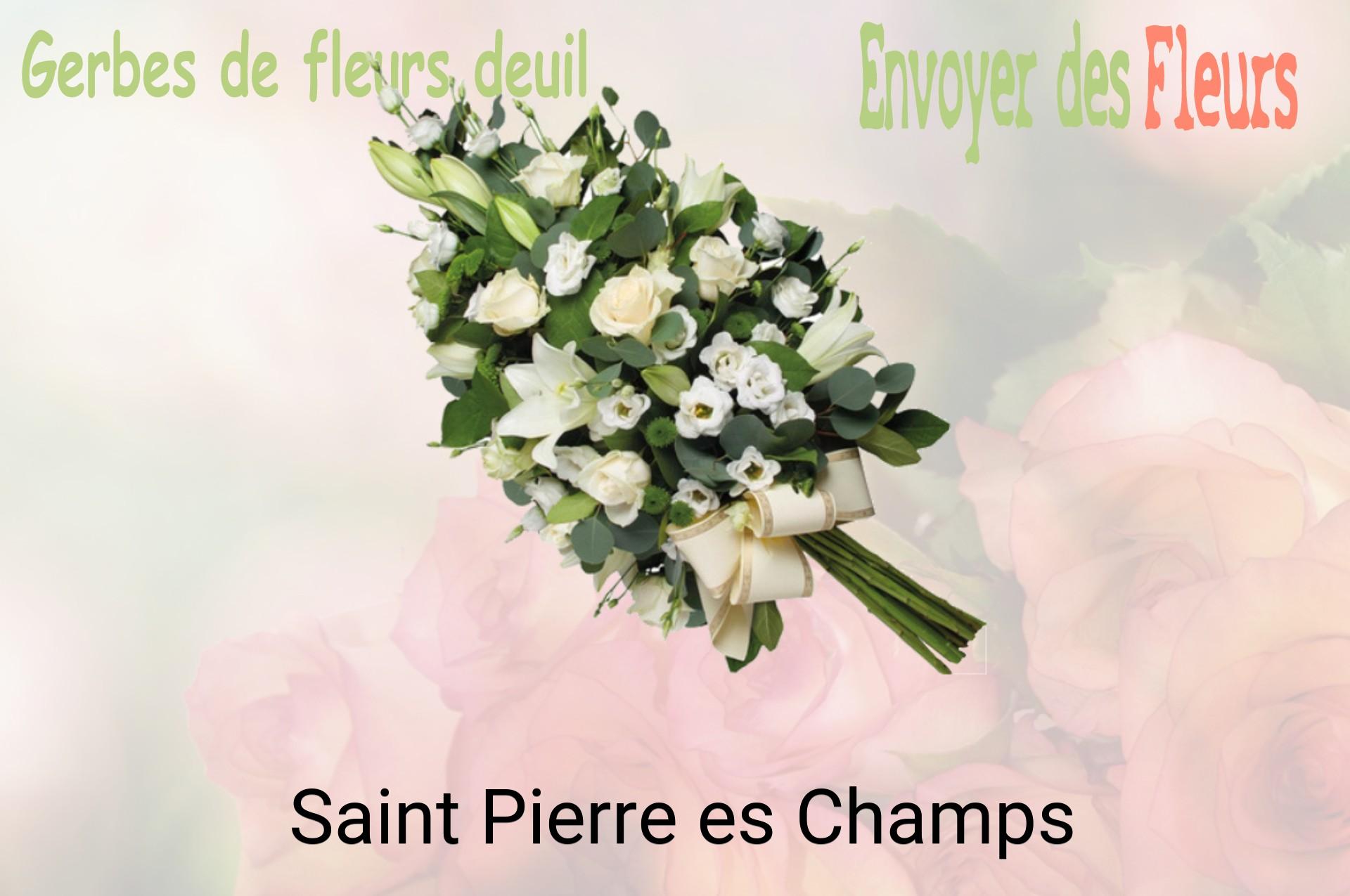 Gerbe de fleurs de deuil livrée à Saint-Pierre-es-Champs